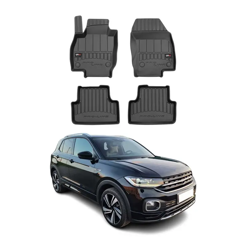 Tapis de Sol pour VW T-Cross 2019-2026 Caoutchouc TPE Noir