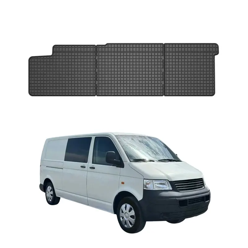 Tapis de Sol pour VW Transporter T5 2003-2015 Noir Caoutchouc