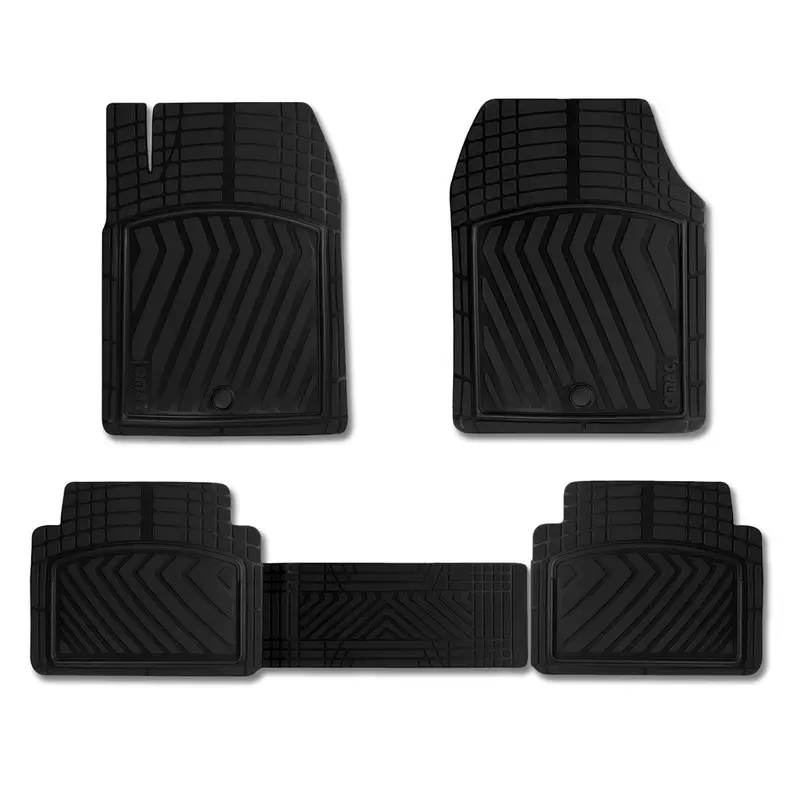 Tapis de sol Universel Antidérapants pour BMW Série 3 en Caoutchouc Noir 4 Pcs
