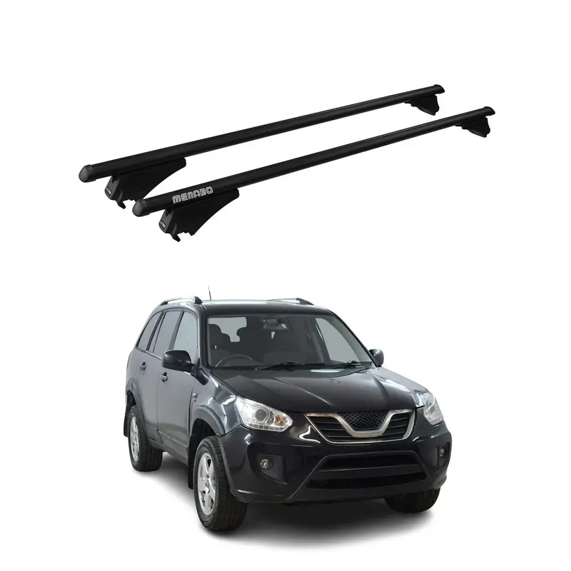 Tiger Barres de toit transversales pour Chery Tiggo 2011-2016 Noir