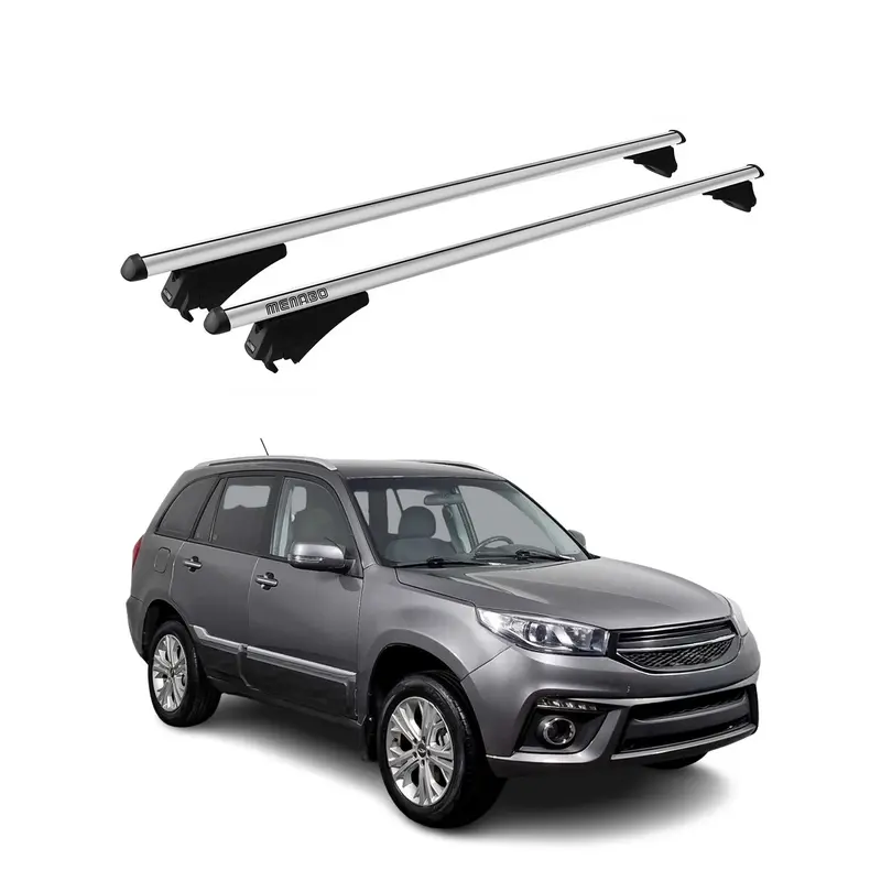 Tiger Barres de toit transversales pour Chery Tiggo 3 J11 2013-2020 Gris