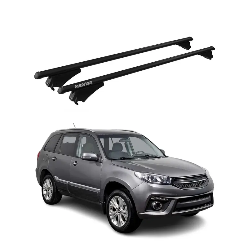 Tiger Barres de toit transversales pour Chery Tiggo 3 J11 2013-2020 Noir