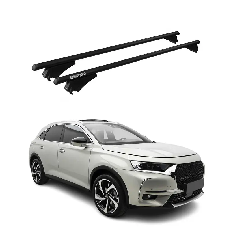 Tiger Barres de toit transversales pour DS7 Crossback / DS 7 2017-2026 Noir 2x