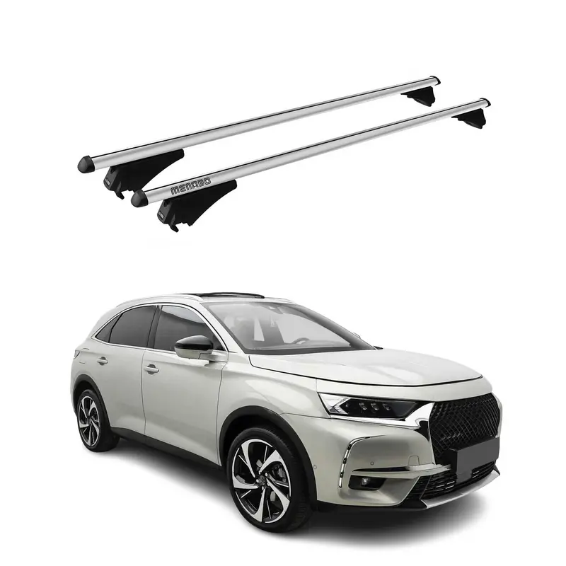 Tiger Barres de toit transversales pour DS7 Crossback / DS 7 2017-26 Alu Gris 2x
