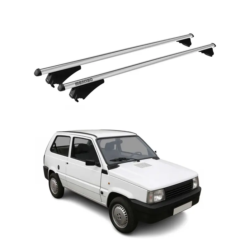 Tiger Barres de toit transversales pour Fiat Panda Cross 2004-2014 Gris