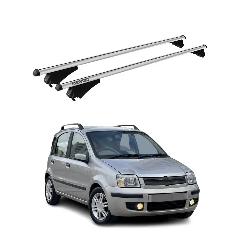 Tiger Barres De Toit Transversales pour Fiat Panda II 169 2003-2012 Alu Gris 2x