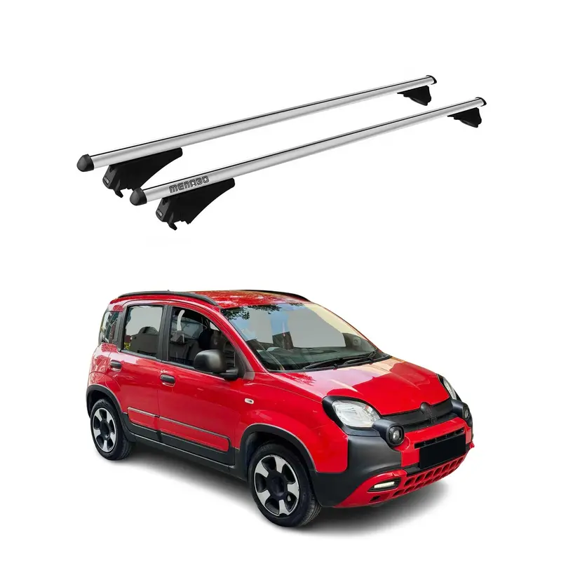 Tiger Barres de toit transversales pour Fiat Panda III 319 2012-2020 Gris