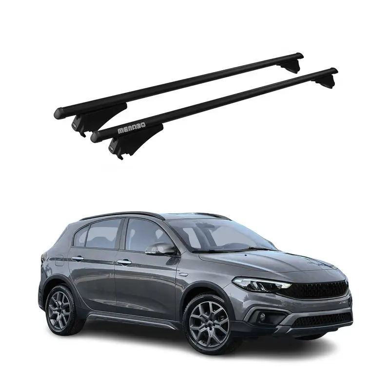 Tiger Barres de toit transversales pour Fiat Tipo Cross 2020-2024 Noir