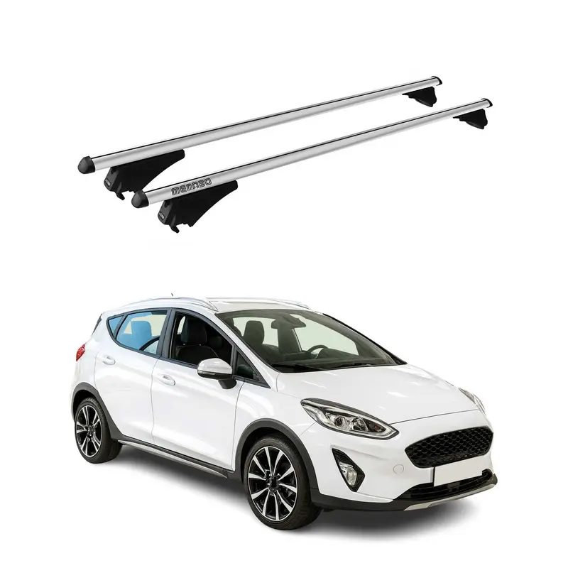 Tiger Barres de toit transversales pour Ford Fiesta Active 2018-2023 Gris