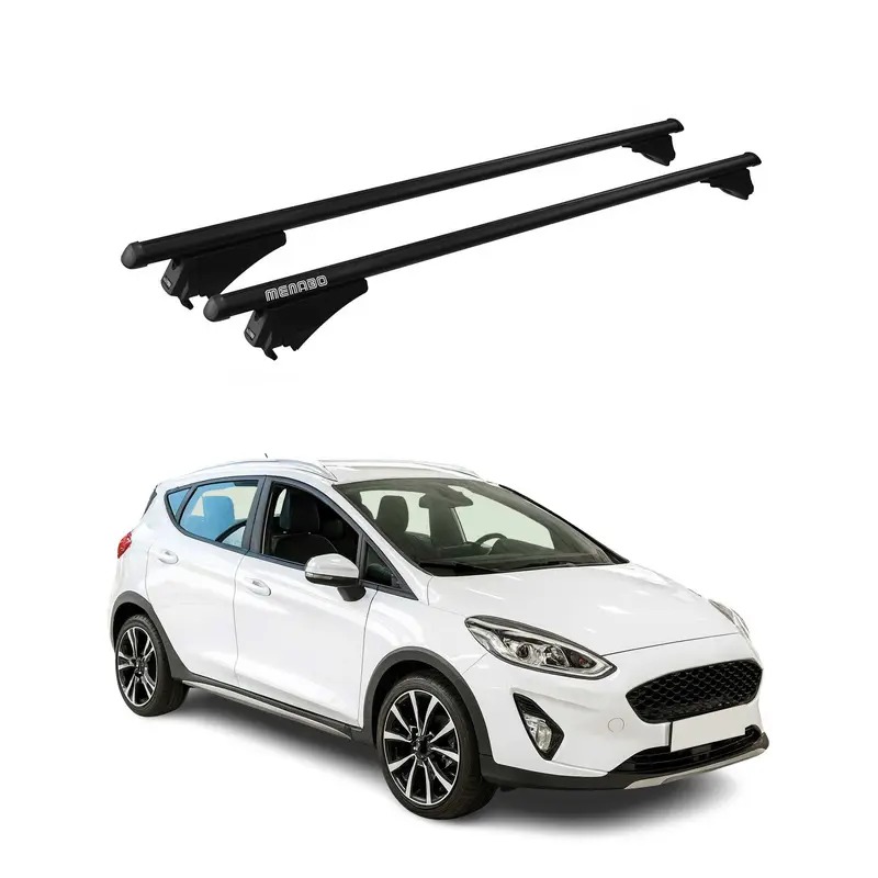 Tiger Barres de toit transversales pour Ford Fiesta Active 2018-2023 Noir