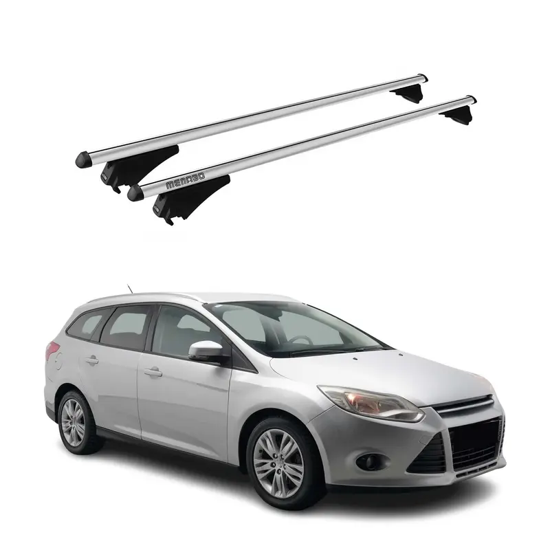 Tiger Barres de toit transversales pour Ford Focus III Kombi 2010-2018 Gris