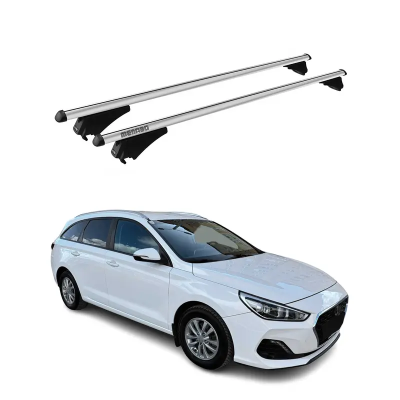 Tiger Barres de toit transversales pour Hyundai i30 III Break 2017-2019 Gris