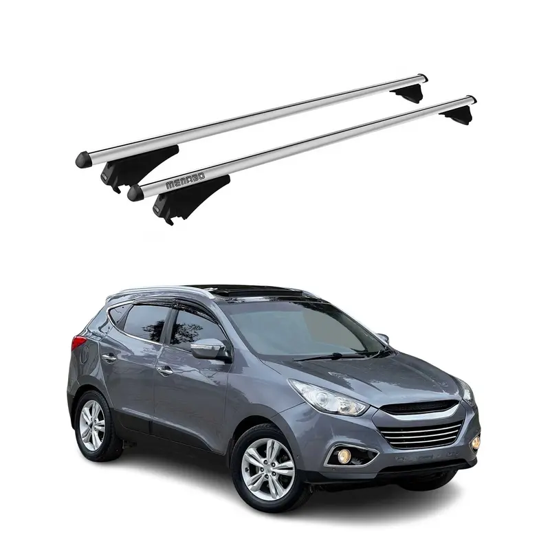 Tiger Barres de toit transversales pour Hyundai ix35 2010-2015 Gris
