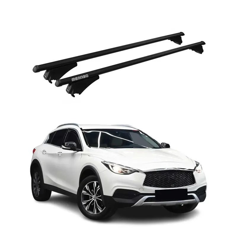 Tiger Barres de toit transversales pour Infiniti QX30 2016-2019 Noir