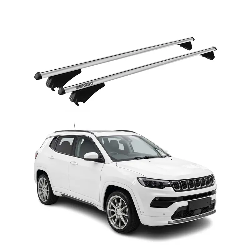 Tiger Barres de toit transversales pour Jeep Compass III 2025-2026 Alu Gris 2x
