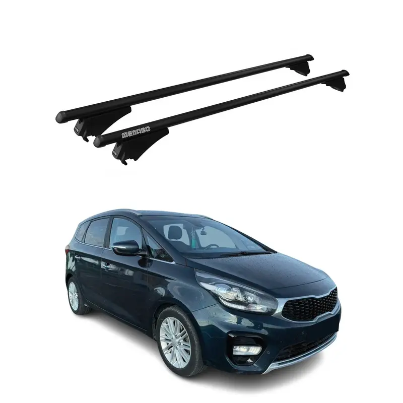 Tiger Barres de toit transversales pour Kia Carens 2013-2019 Noir