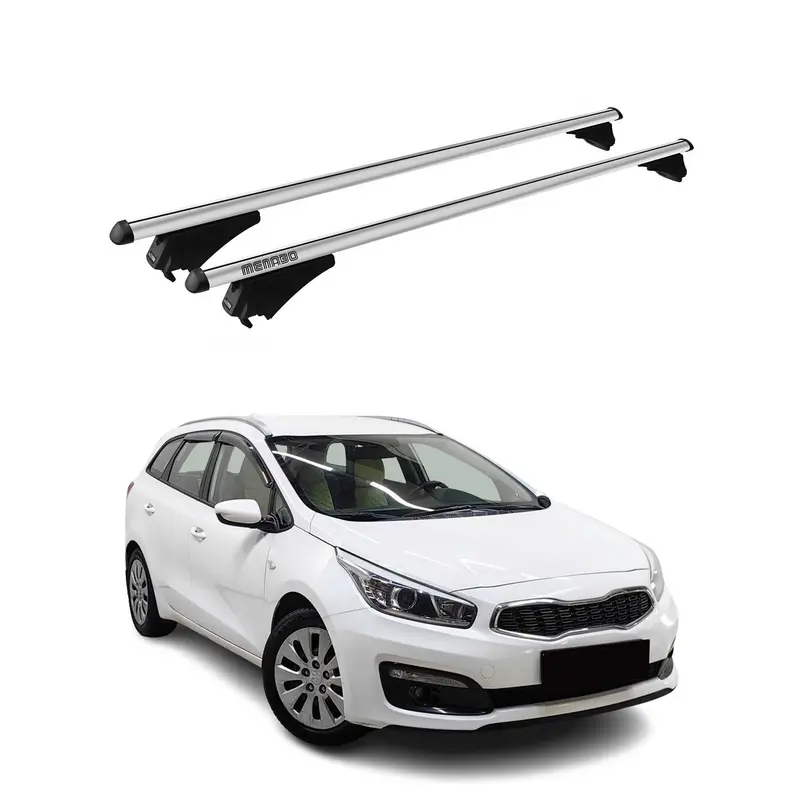 Tiger Barres de toit transversales pour Kia Ceed Sportswagon 2012-2018 Gris