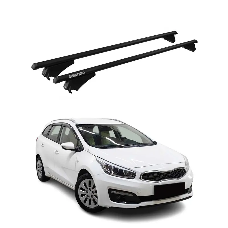 Tiger Barres de toit transversales pour Kia Ceed SportsWagon 2012-2018 Noir