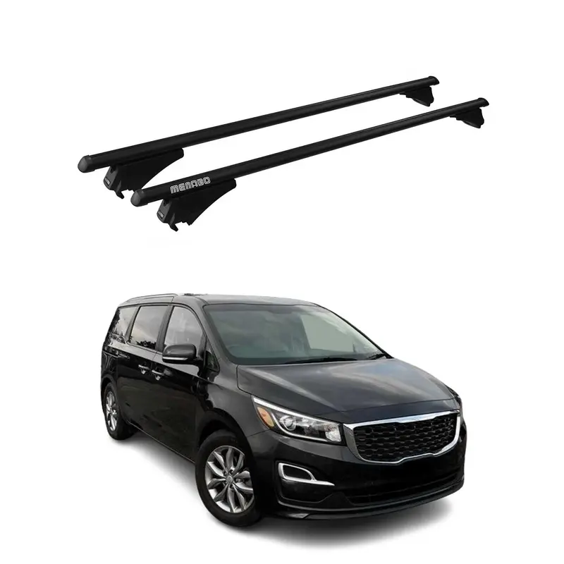 Tiger Barres de toit transversales pour Kia Grand Carnival 2014-2020 Noir