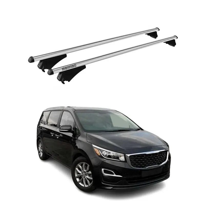 Tiger Barres de toit transversales pour Kia Grand Sedona III 2014-2019 Gris