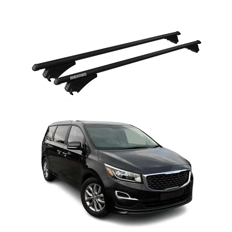 Tiger Barres de toit transversales pour Kia Grand Sedona III 2014-2019 Noir