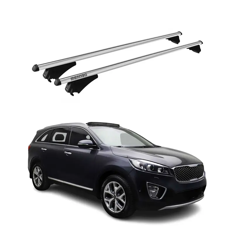 Tiger Barres de toit transversales pour Kia Sorento 2014-2018 Gris