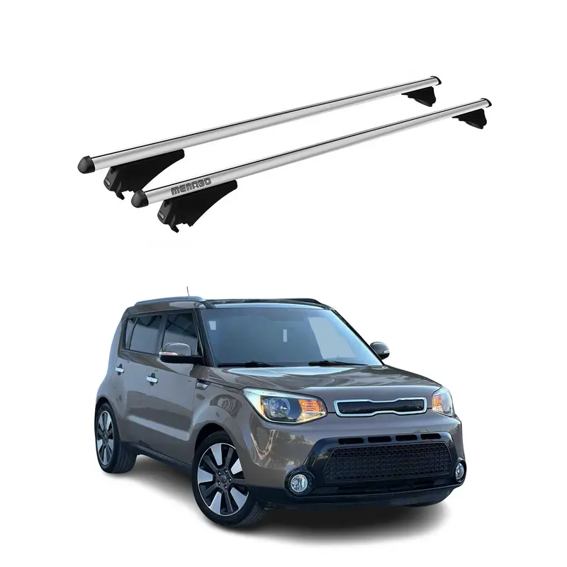 Tiger Barres de toit transversales pour Kia Soul 2014-2020 Gris