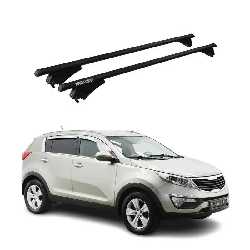 Tiger Barres de toit transversales pour Kia Sportage 2010-2015 Noir