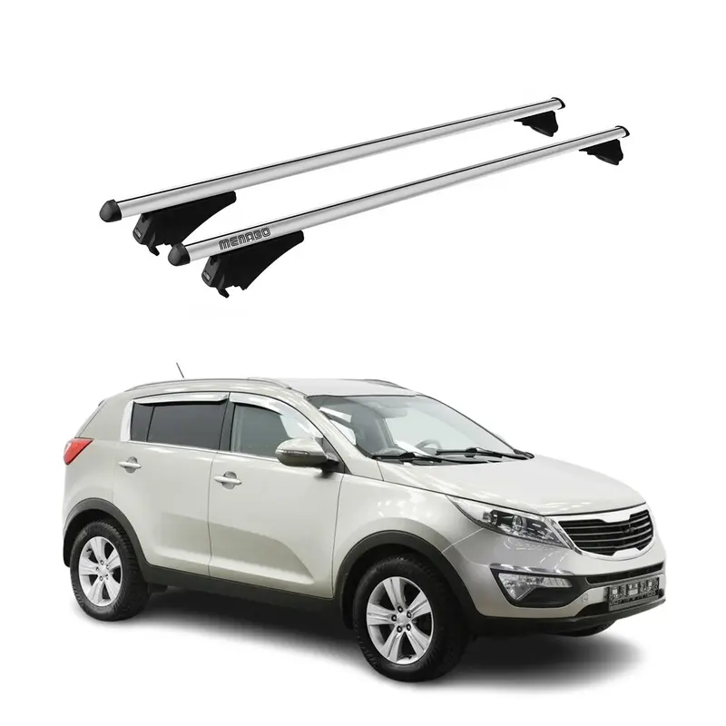 Tiger Barres de toit transversales pour Kia Sportage 2014-2016 Gris