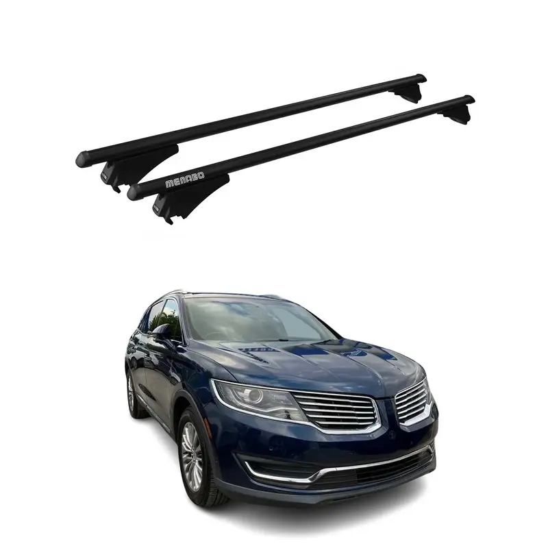 Tiger Barres de toit transversales pour Lincoln MK-X II 2016-2018 Noir