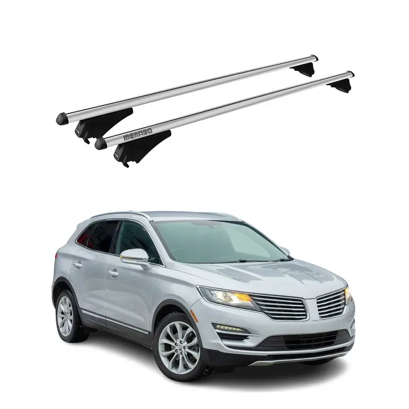 Tiger Barres de toit transversales pour Lincoln MKC 2015-2019 Gris