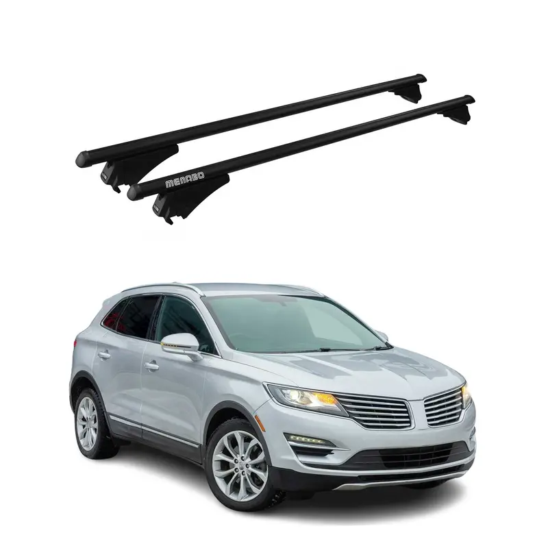 Tiger Barres de toit transversales pour Lincoln MKC 2015-2019 Noir
