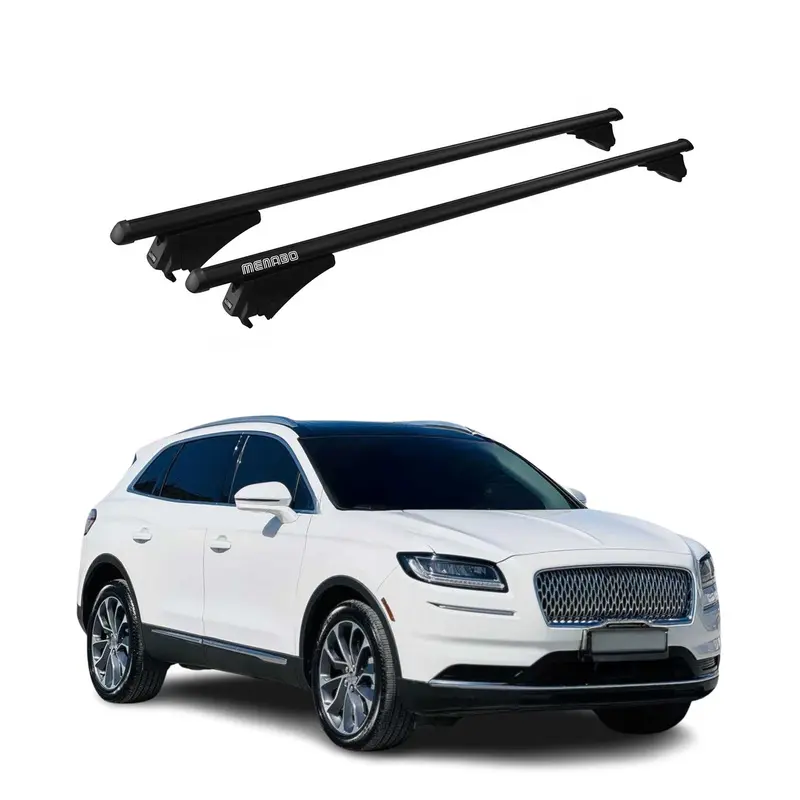 Tiger Barres de toit transversales pour Lincoln MKX Nautilus 2019-2023 Noir