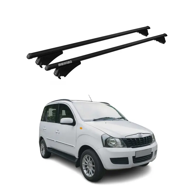 Tiger Barres de toit transversales pour Mahindra Quanto 2012-2016 Noir