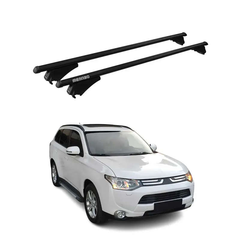Tiger Barres de toit transversales pour Mitsubishi Outlander 2012-2015 Noir