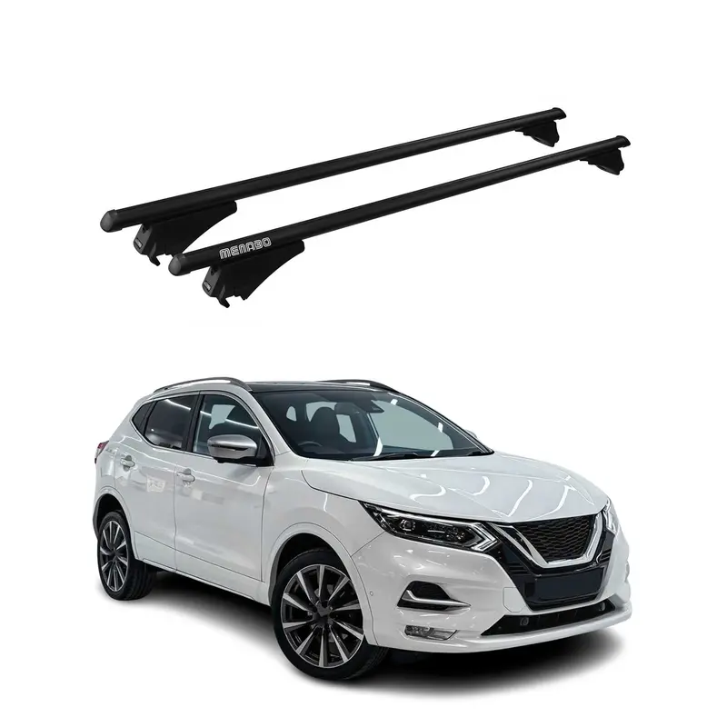 Tiger Barres de toit transversales pour Nissan Qashqai 2017-2021 Noir
