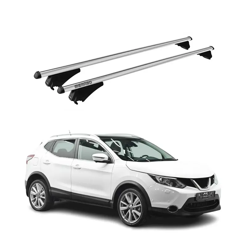 Tiger Barres de toit transversales pour Nissan Qashqai Dualis 2014-2017 Gris