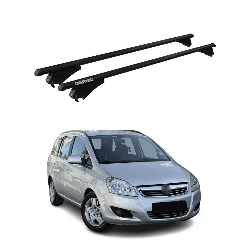 Tiger Barres de toit transversales pour Opel Zafira B 2008-2012 Noir