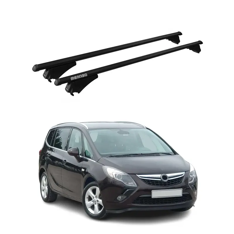 Tiger Barres de toit transversales pour Opel Zafira C Tourer 2011-2019 Noir