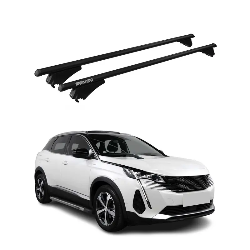Tiger Barres de toit transversales pour Peugeot 3008 2016-2020 Noir