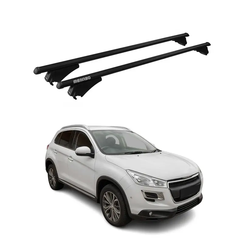 Tiger Barres de toit transversales pour Peugeot 4008 2012-2017 Noir