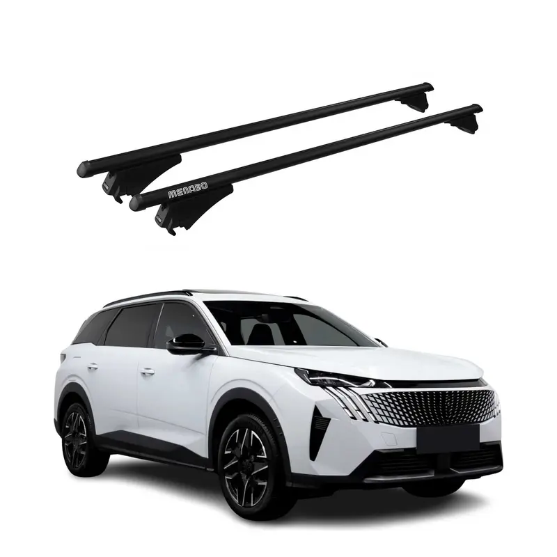 Tiger Barres de toit transversales pour Peugeot 5008 mk3 2024-2026 Alu Noir 2x