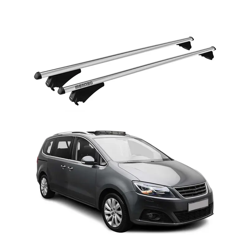 Tiger Barres de toit transversales pour Seat Alhambra 2015-2020 Gris