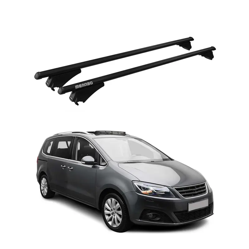 Tiger Barres de toit transversales pour Seat Alhambra 2015-2020 Noir