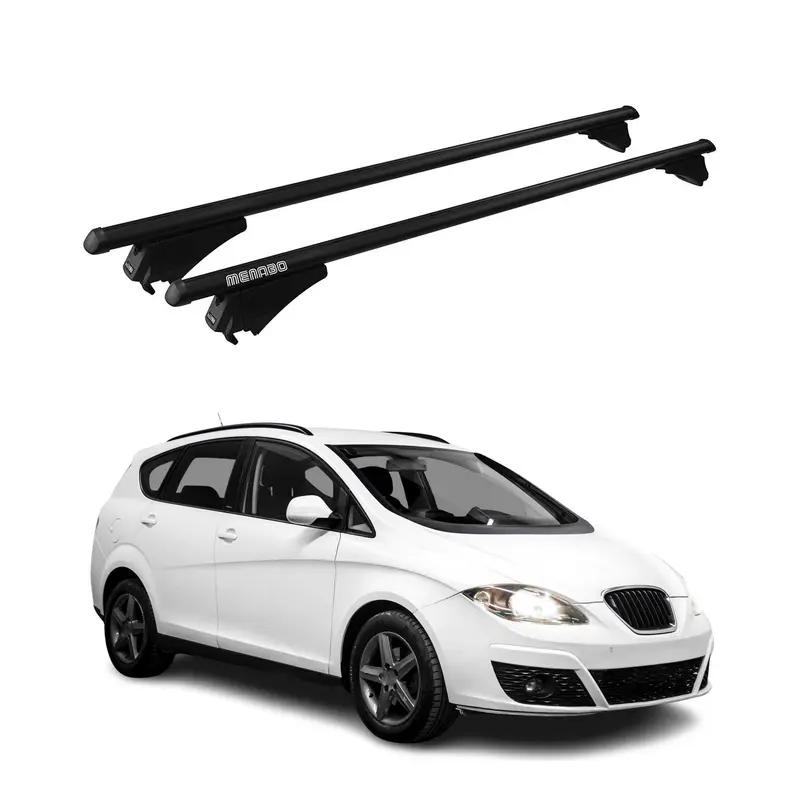 Tiger Barres de toit transversales pour Seat Altea XL 2009-2015 Noir