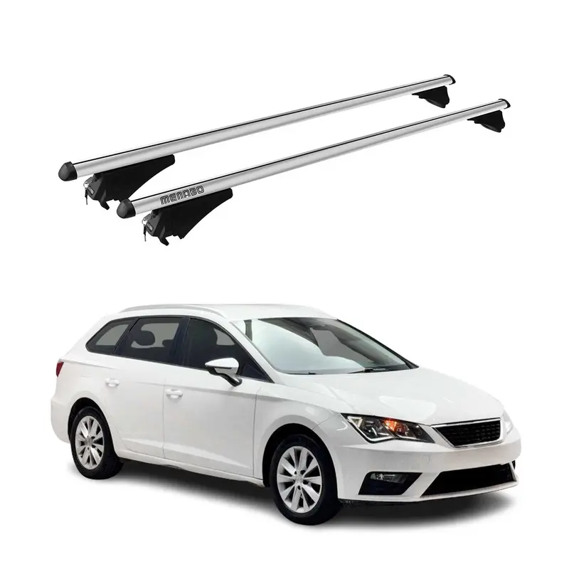 Tiger Barres de toit transversales pour Seat Leon III 2012-2020 Gris