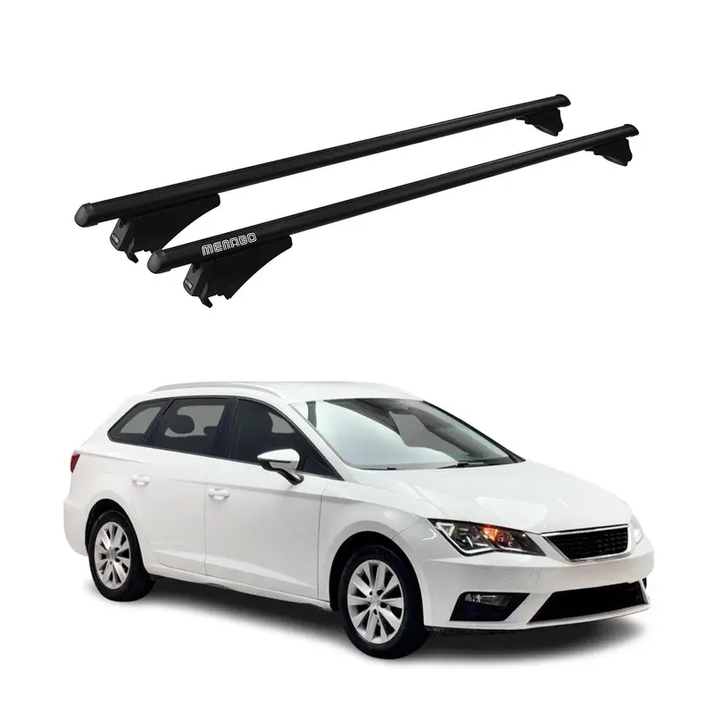 Tiger Barres de toit transversales pour Seat Leon III 2012-2020 Noir