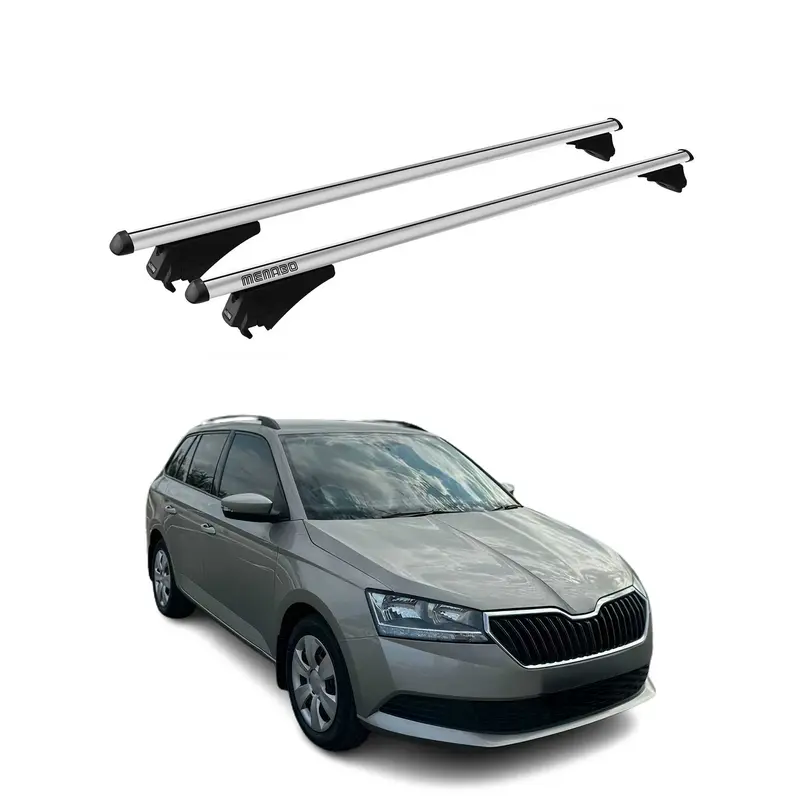 Tiger Barres de toit transversales pour Skoda Fabia III 2014-2021 Gris