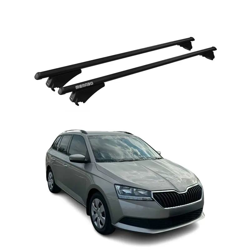 Tiger Barres de toit transversales pour Skoda Fabia III 2014-2021 Noir