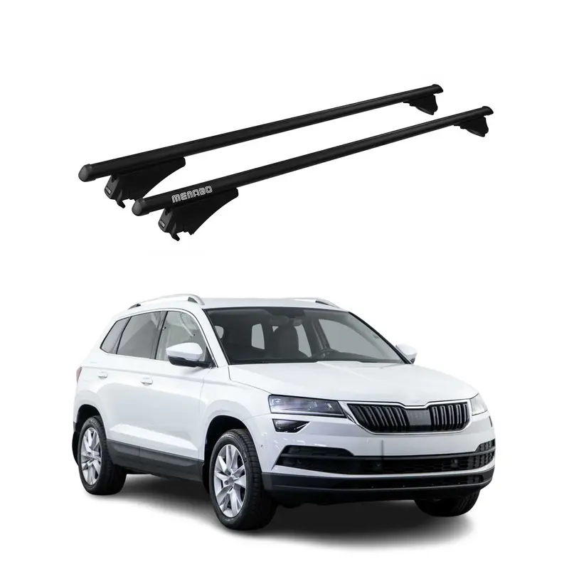 Tiger Barres de toit transversales pour Skoda Karoq 2017-2026 Noir